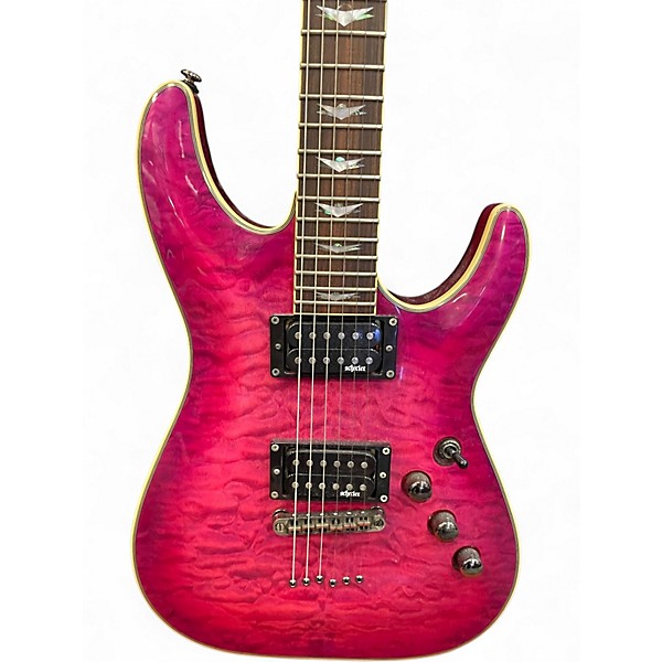 Used Schecter Guitar Research Diamond Series PT ELECTRIC MAGENTA Solid Body Electric Guitar