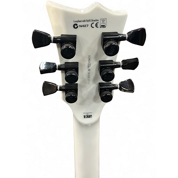 Used ESP LTD James Hetfield Signature Iron Cross White Solid Body Electric Guitar