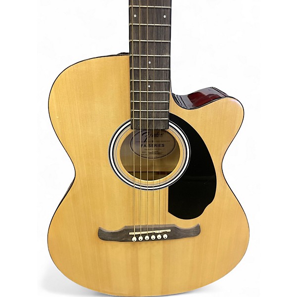 Used Fender FA135CE Concert Natural Acoustic Electric Guitar