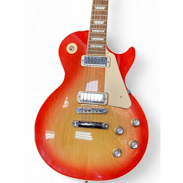 Used Gibson 1970s Les Paul Reissue Deluxe Ash Top Cherry Sunburst Solid Body Electric Guitar