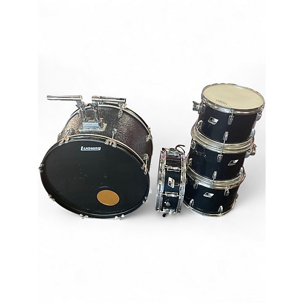 Used Ludwig 5 Piece Rocker Series black Drum Kit