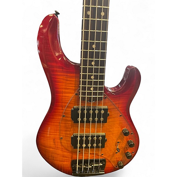 Used Sterling by Music Man Ray35 5 String Blood Orange Burst Electric Bass Guitar