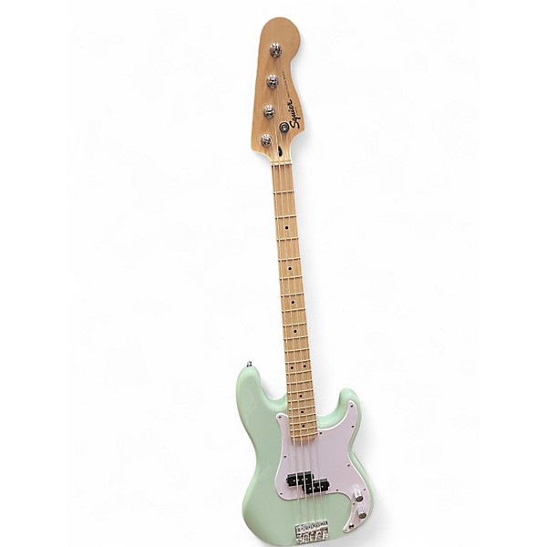 Used Squier Affinity Precision Bass Surf Green Electric Bass Guitar