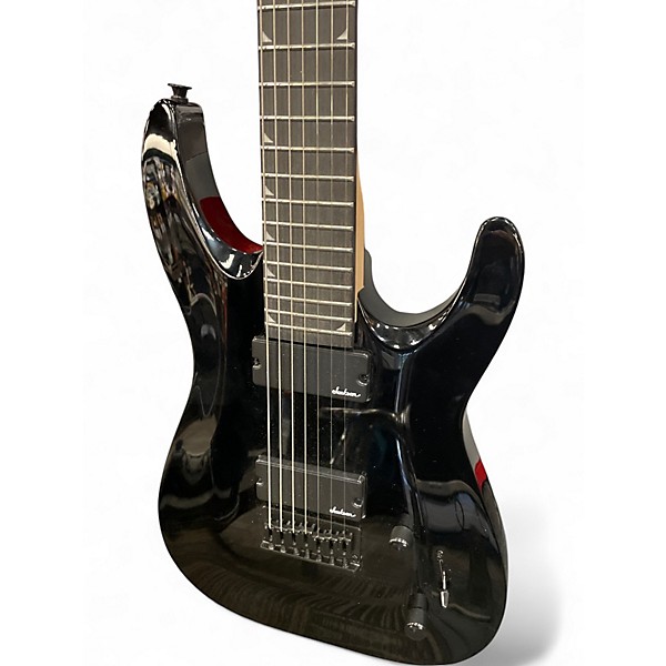 Used Jackson JS22-7 Dinky 7 String Black Solid Body Electric Guitar