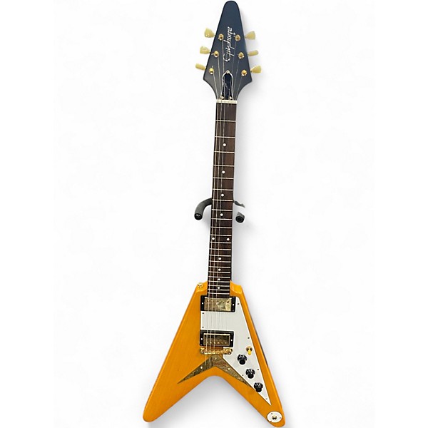 Used Epiphone FLYING V '58 OUTFIT Natural Solid Body Electric Guitar