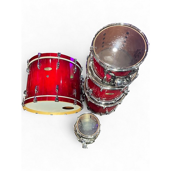 Used Pearl 6 Piece Session Studio select Candy Apple Red Drum Kit