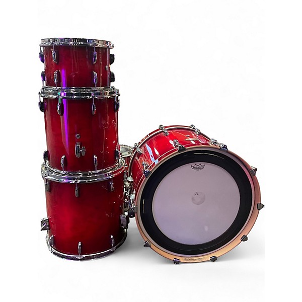 Used Pearl 6 Piece Session Studio select Candy Apple Red Drum Kit