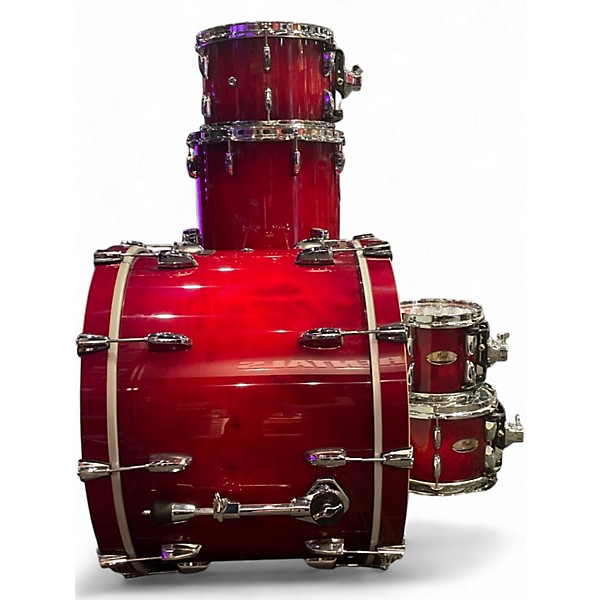 Used Pearl 6 Piece Session Studio select Candy Apple Red Drum Kit