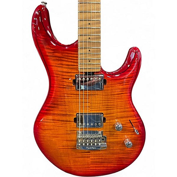 Used Ernie Ball Music Man Luke III Custom order Quilted Lava Flow Solid Body Electric Guitar