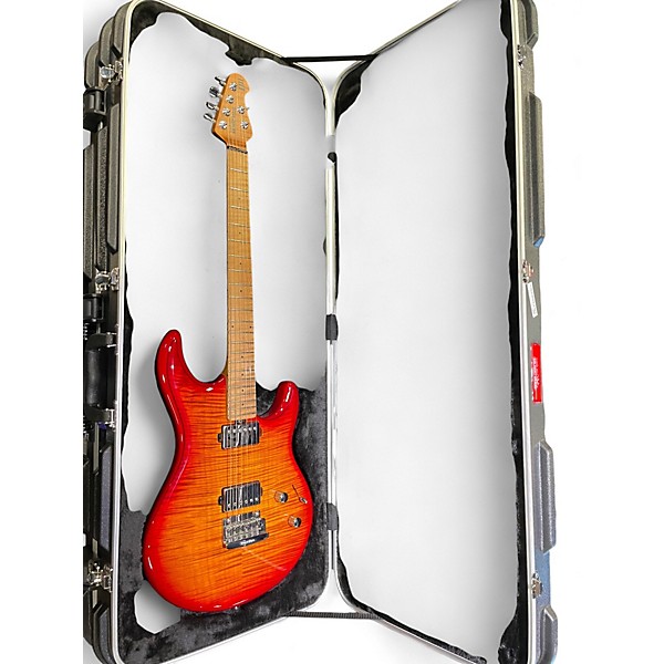 Used Ernie Ball Music Man Luke III Custom order Quilted Lava Flow Solid Body Electric Guitar