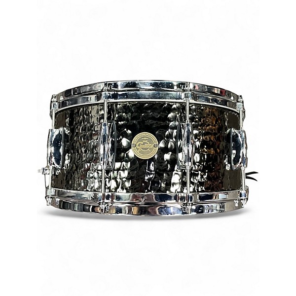 Used Gretsch Drums 14X6.5 Hammered Black Steel Nickel Drum
