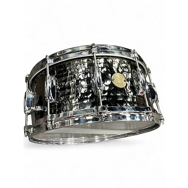 Used Gretsch Drums 14X6.5 Hammered Black Steel Nickel Drum