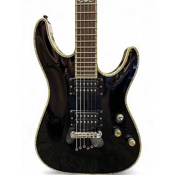 Used 2020s Schecter Guitar Research C1 ELITE BLACK Solid Body Electric Guitar