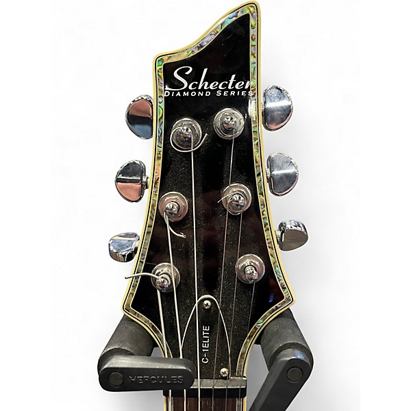 Used 2020s Schecter Guitar Research C1 ELITE BLACK Solid Body Electric Guitar