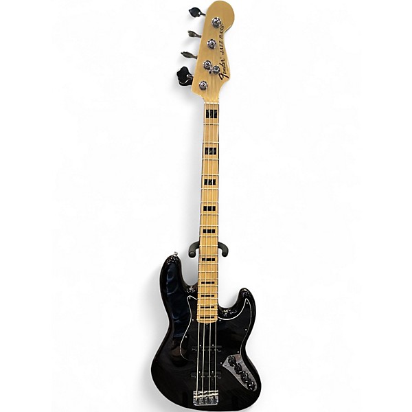 Used Fender Deluxe Jazz Bass 4 String Black Electric Bass Guitar