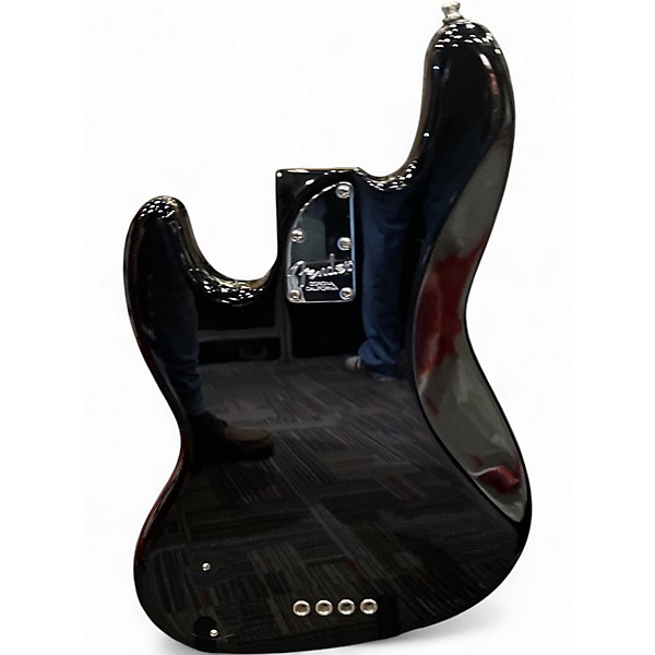 Used Fender Deluxe Jazz Bass 4 String Black Electric Bass Guitar