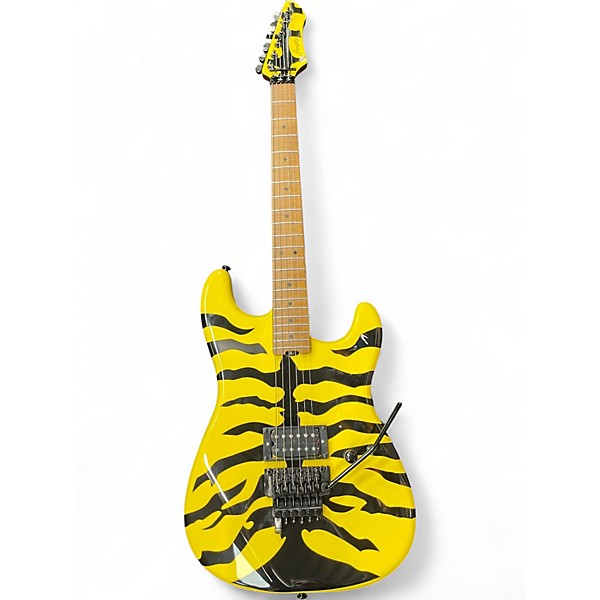 Used Firefly George Lynch Bangle Black and Yellow Solid Body Electric Guitar