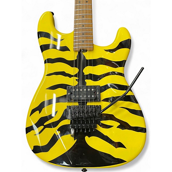 Used Firefly George Lynch Bangle Black and Yellow Solid Body Electric Guitar
