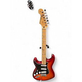 Used Fender Standard Stratocaster Plus Left Handed Aged Cherry Burst Electric Guitar