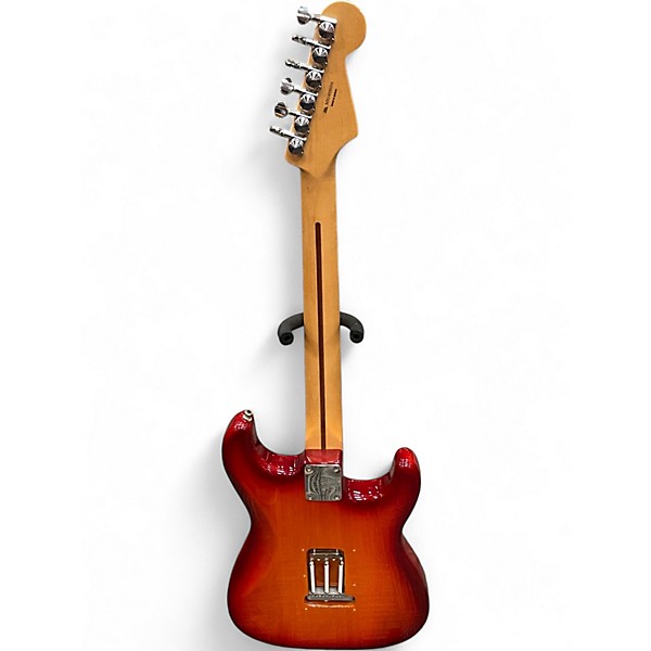 Used Fender Standard Stratocaster Plus Left Handed Aged Cherry Burst Electric Guitar