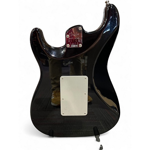 Used Fender American Ultra Luxe Stratocaster FLOYD ROSE HSS Black Solid Body Electric Guitar