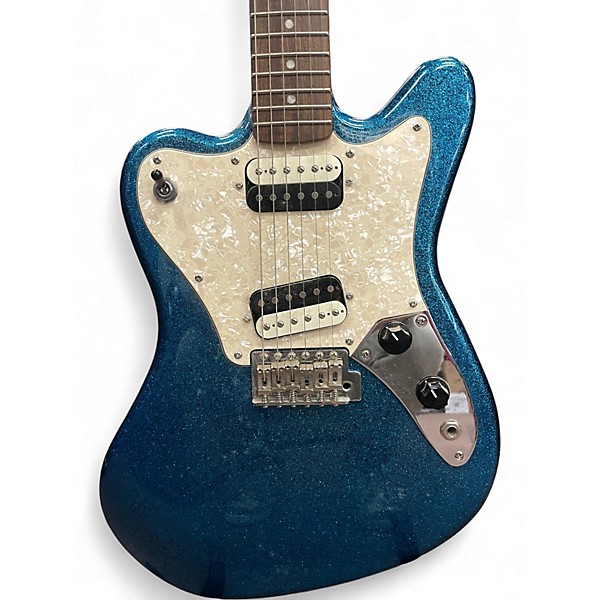 Used Squier Paranormal Series Super-Sonic Sparkle Blue Solid Body Electric Guitar