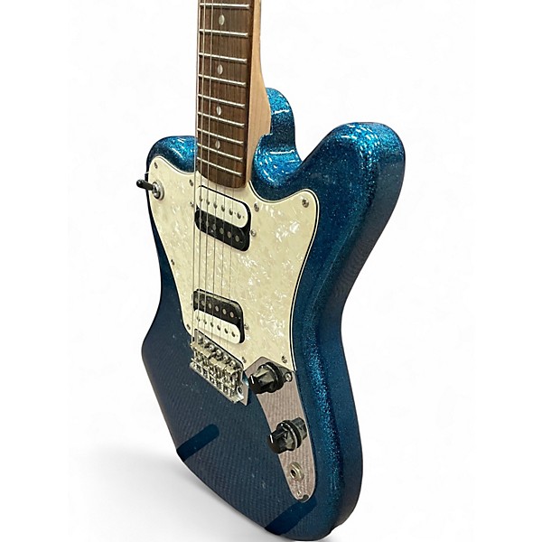 Used Squier Paranormal Series Super-Sonic Sparkle Blue Solid Body Electric Guitar