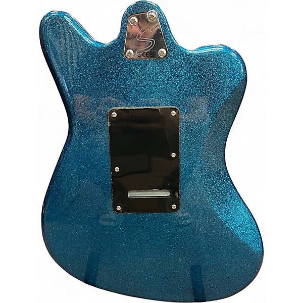 Used Squier Paranormal Series Super-Sonic Sparkle Blue Solid Body Electric Guitar