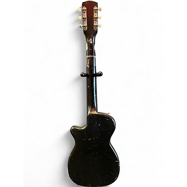 Vintage 1960s Harmony H88 Statotone Black Sparkle Solid Body Electric Guitar