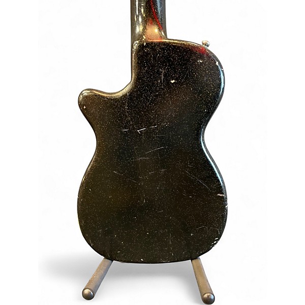 Vintage 1960s Harmony H88 Statotone Black Sparkle Solid Body Electric Guitar
