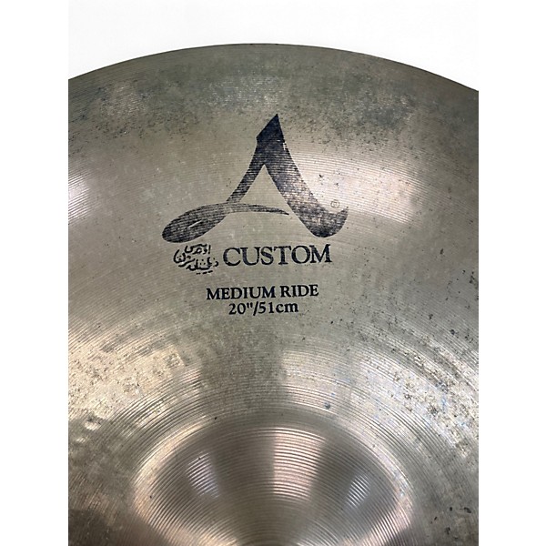 Used Zildjian 20in A Custom Medium Ride Cymbal