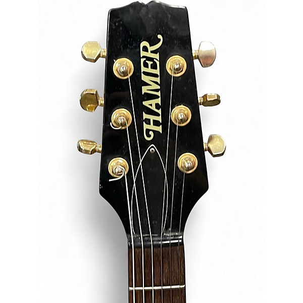 Used Hamer DOUBLE CUT Amber Solid Body Electric Guitar