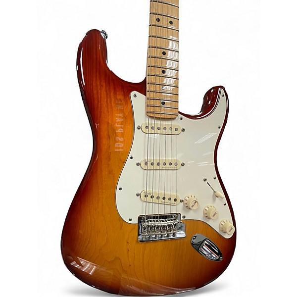 Used 2015 Fender AMERICAN ELITE STRATOCASTER Sienna Sunburst Solid Body Electric Guitar