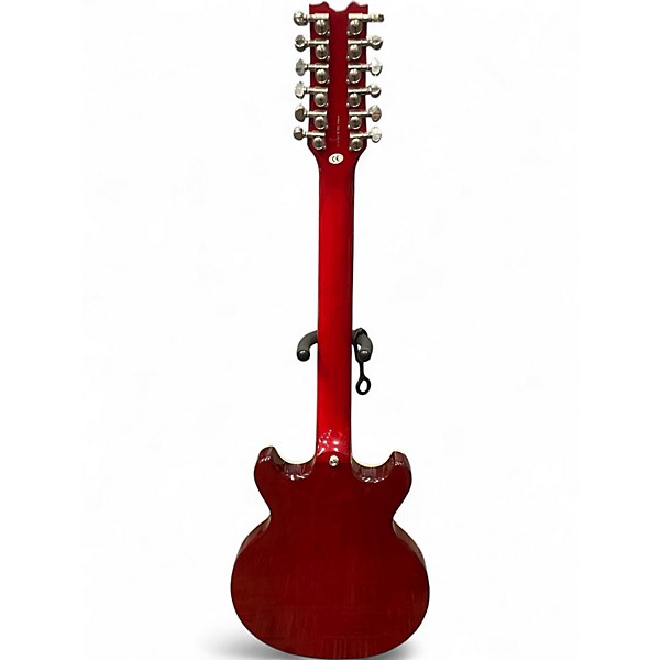 Used Dean SARASOTA Trans Red Hollow Body Electric Guitar