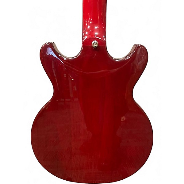 Used Dean SARASOTA Trans Red Hollow Body Electric Guitar
