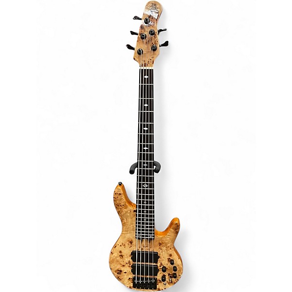 Used Michael Kelly PINNACLE 5 NATURAL POPLAR BURL Electric Bass Guitar