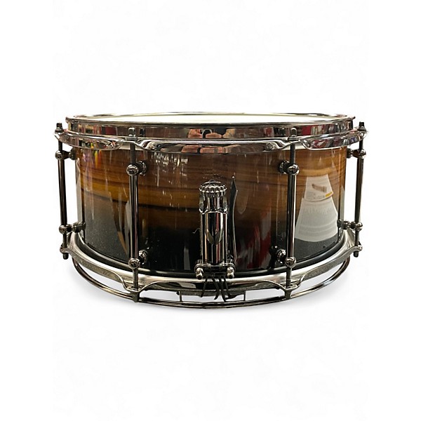 Used Bucks County Drum Co 6.5X14 8 Ply Santos Rosewood Regal Series Low Gloss Chocolate Drum