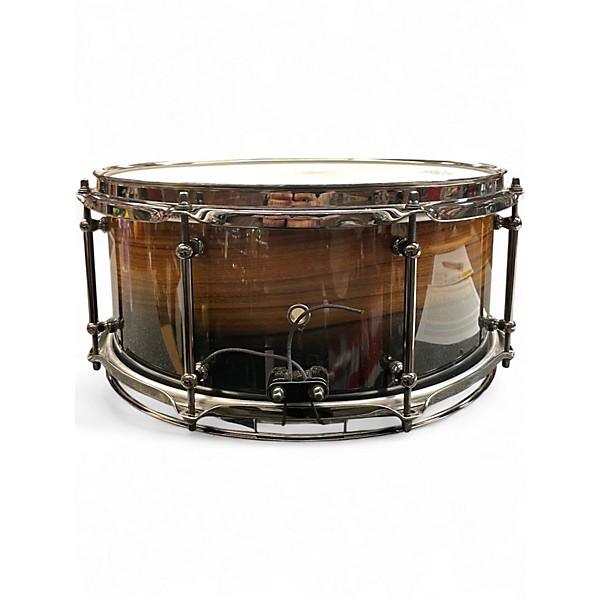 Used Bucks County Drum Co 6.5X14 8 Ply Santos Rosewood Regal Series Low Gloss Chocolate Drum