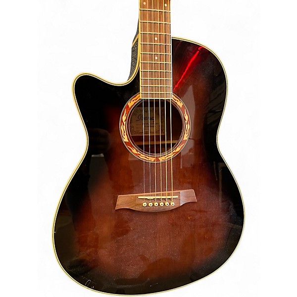 Used Ibanez AEF18LE Dark Violin Sunburst Acoustic Electric Guitar
