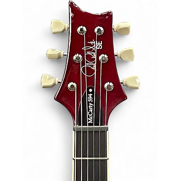 Used PRS SE Singlecut McCarty 594 Trans Red Solid Body Electric Guitar