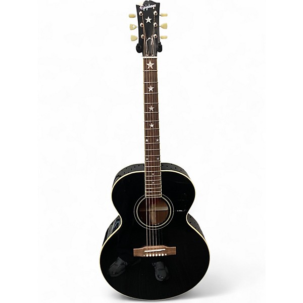 Used Epiphone Inspired by Gibson J-180 Black Acoustic Guitar