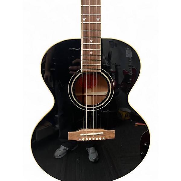 Used Epiphone Inspired by Gibson J-180 Black Acoustic Guitar