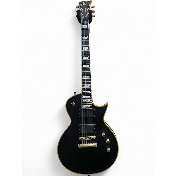 Used ESP LTD EC1000 Deluxe Black and Gold Solid Body Electric Guitar
