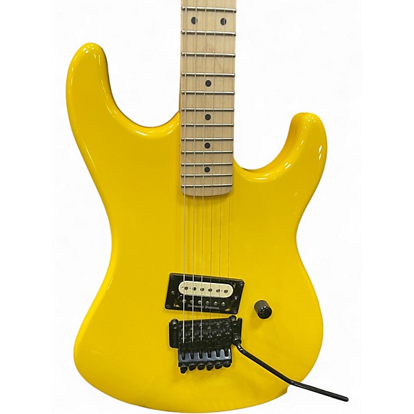 Used Kramer BARETTA Bumblebee yellow Solid Body Electric Guitar