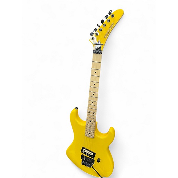 Used Kramer BARETTA Bumblebee yellow Solid Body Electric Guitar