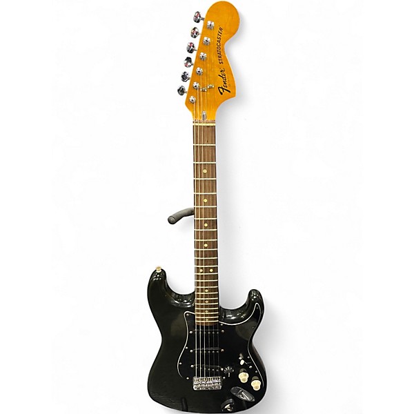Vintage 1977 Fender Stratocaster Black Solid Body Electric Guitar