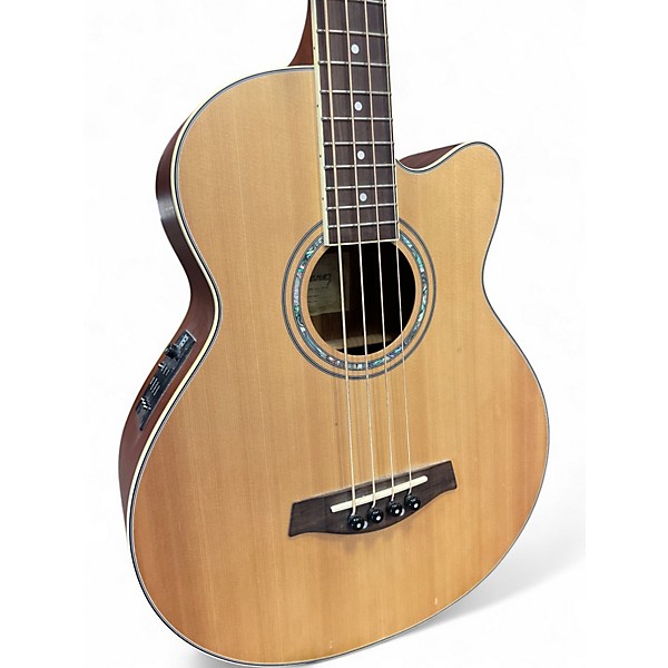 Used Ibanez aeb10e Natural Acoustic Bass Guitar