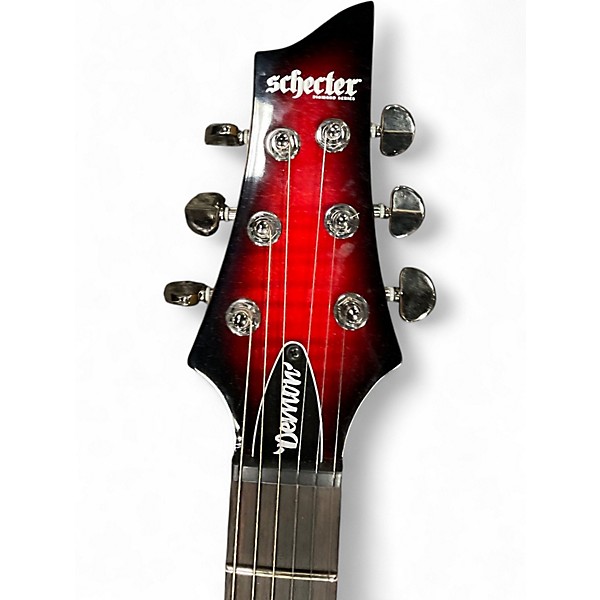 Used Schecter Guitar Research Demon 6 Trans Red Solid Body Electric Guitar