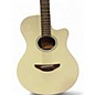 Used Yamaha APX600 White Acoustic Electric Guitar