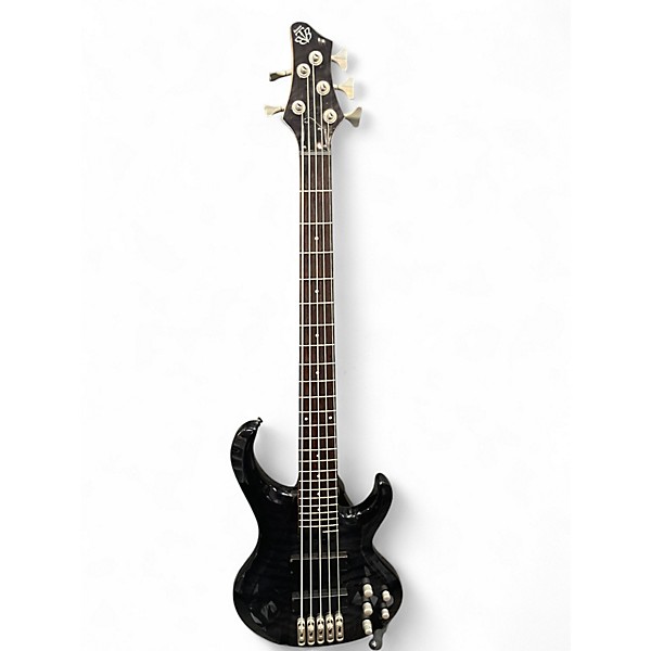 Used Ibanez BTB405e 5 String Trans Black Electric Bass Guitar